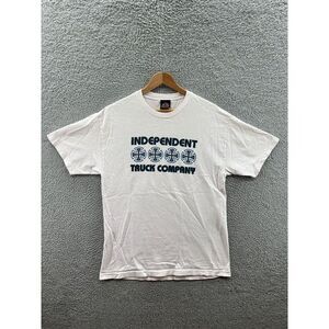 Independent Truck Company Black Blue Logo White Vintage T-Shirt Adult Size